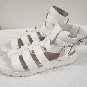 Aldo Chunky Gladiator White Sandals